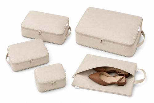 VOYO Beige 5-piece travel set checkout image